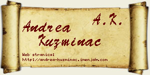 Andrea Kuzminac vizit kartica
